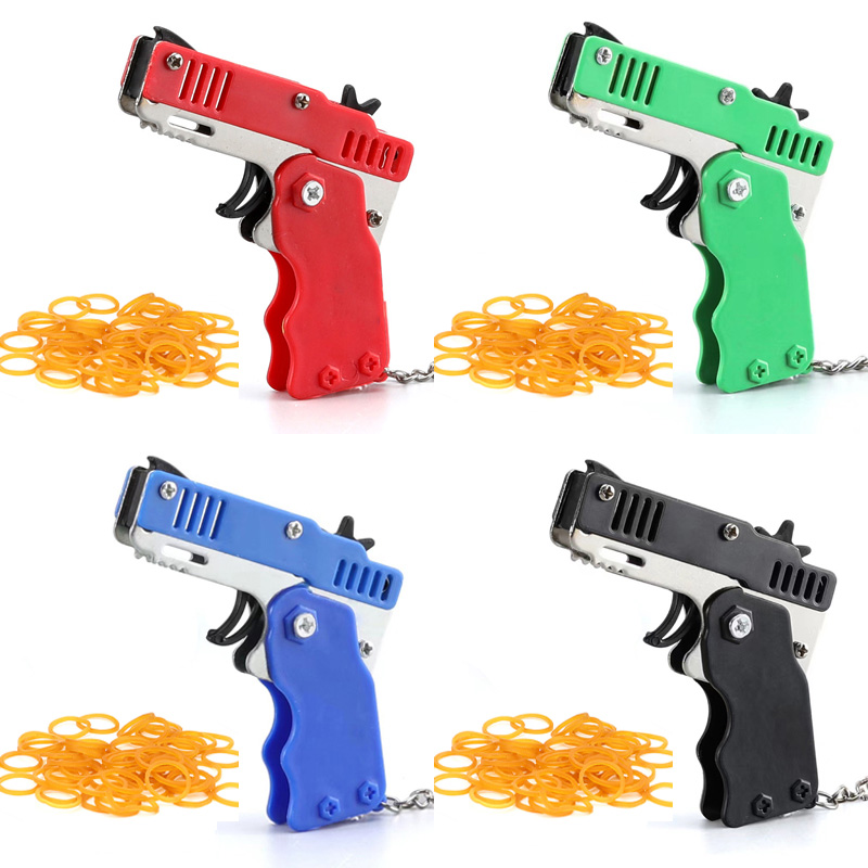 Party Games Quiz - Mini Keychain Rubber Band Gun Toy