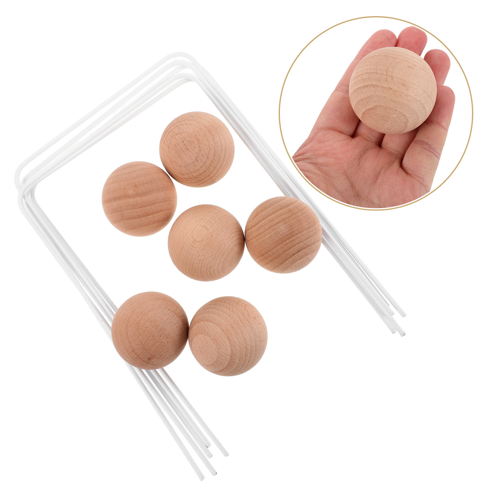 Croquet Set Lawn - 1Set Croquet Game Set Premium Wood