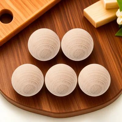Croquet Set Lawn - 5Pcs Premium Beechwood Croquet Balls Lawn