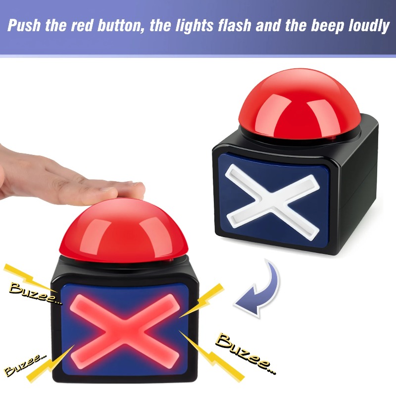 Party Games Quiz - Glitter Cheer Tools Light-Up Sound Buzzer