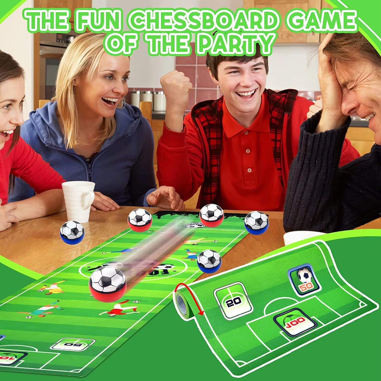 Party Games Multiplayer - Portable Board Game Football Toy Mat