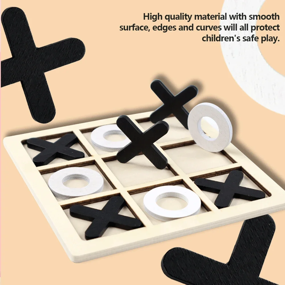 Wooden XO Tic Tac Toe Game Min - Party Games Kids Indoor review and price