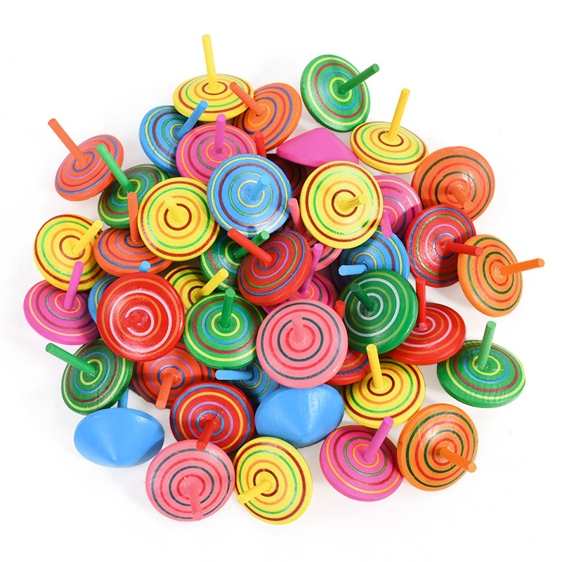 10/20Pcs Colorful Wooden Gyro  - Party Games Adult Birthday review and price