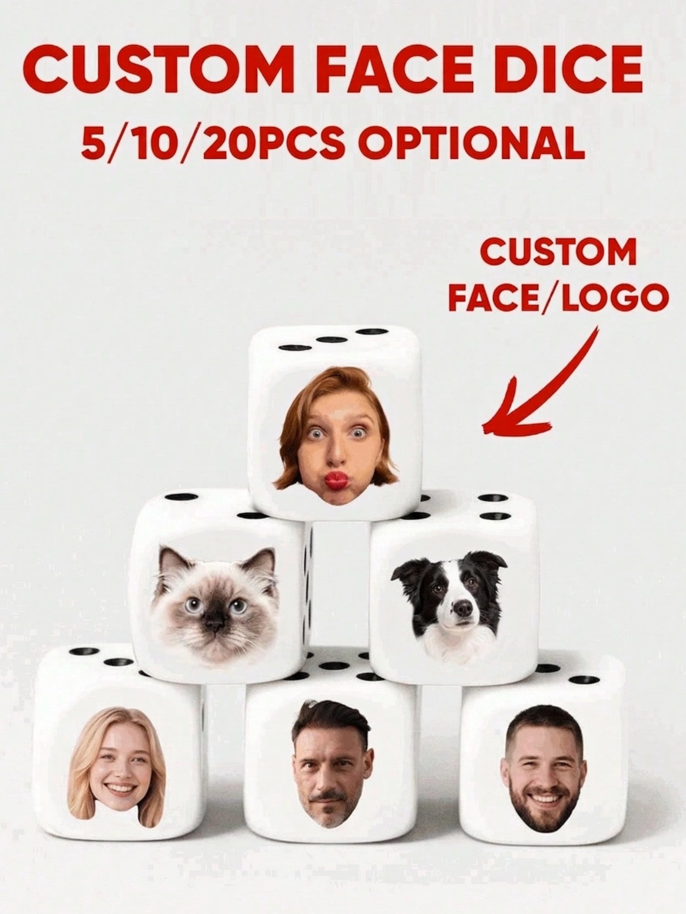Custom Face Dice Personalized  - Party Games For Adults review and price