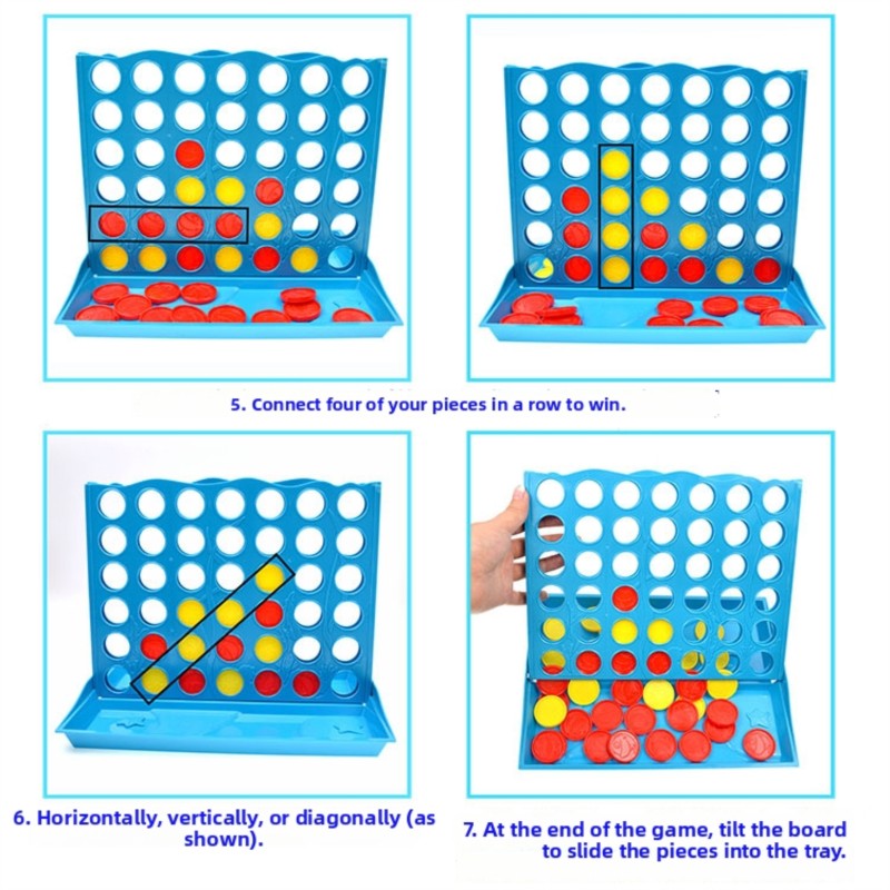 3D Four-in-a-Row Board Game fo - Party Games Kids Indoor review and price