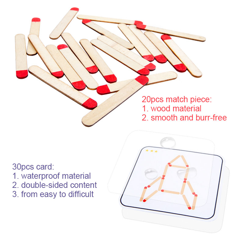Montessori Matches Puzzles Gam - Party Games Kids Indoor review and price