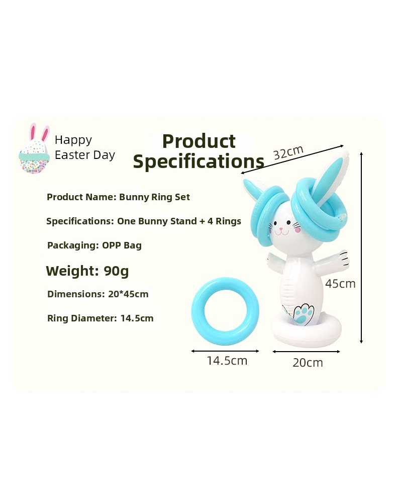 Easter Inflatable Bunny Ring T - Party Games Kids Indoor review and price