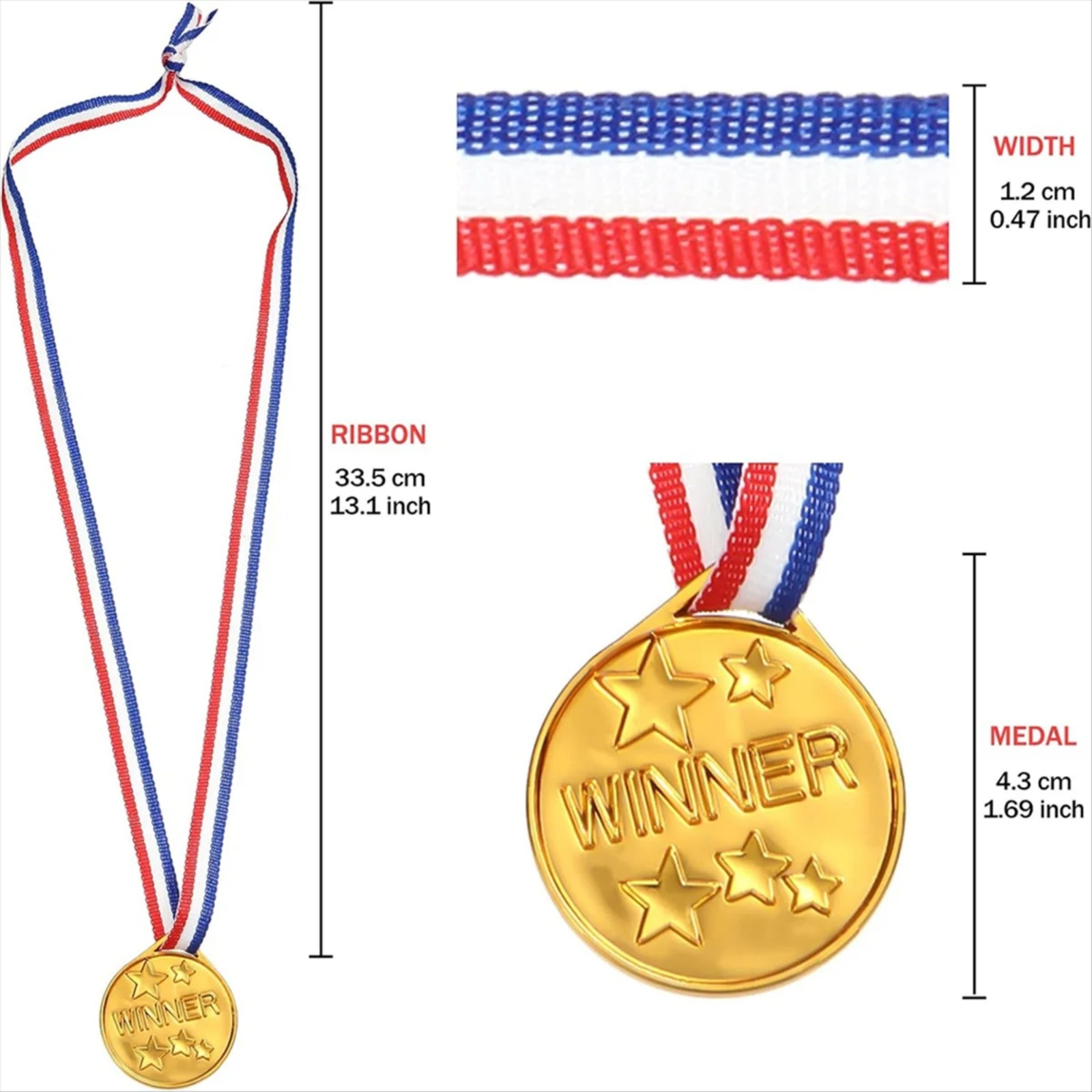 30Pcs Plastic Gold Winners Med - Party Games Quiz review and price